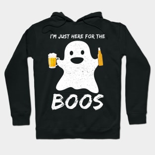 I'm just here for the boos Funny Beer Lover Halloween Hoodie
